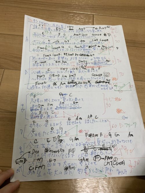 コード間違えているものあり…
